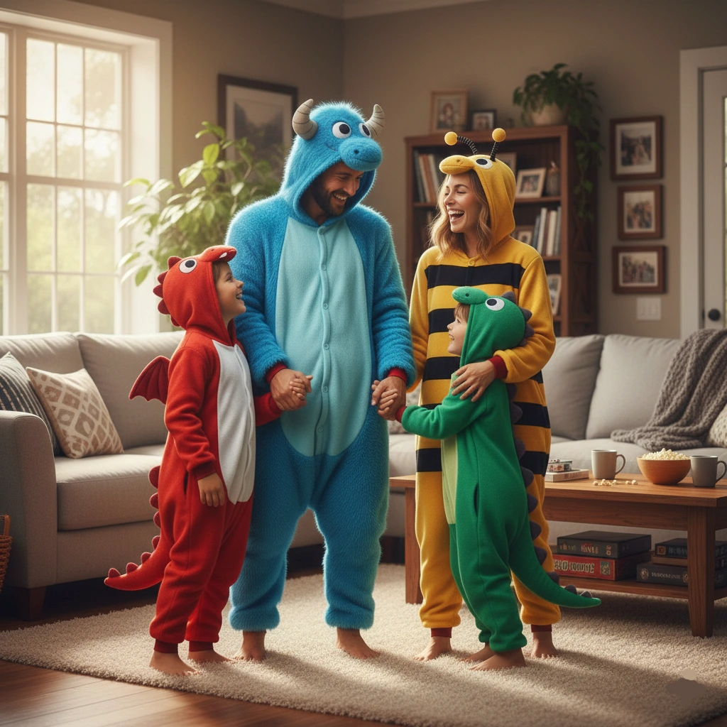 ایده عکس خانوادگیبا سرهمی فانتزی